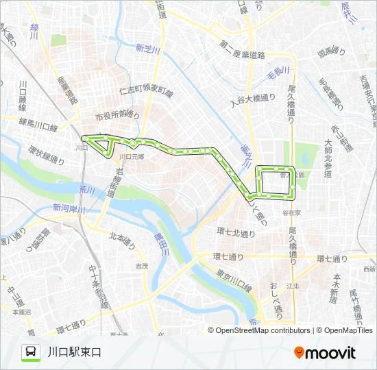 川15 バスの路線図