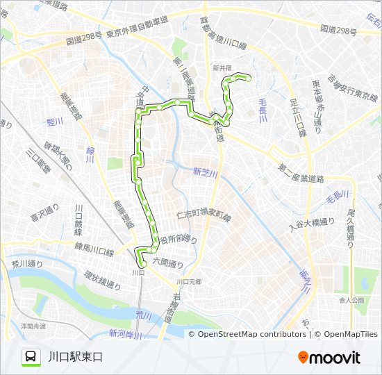川18 bus Line Map