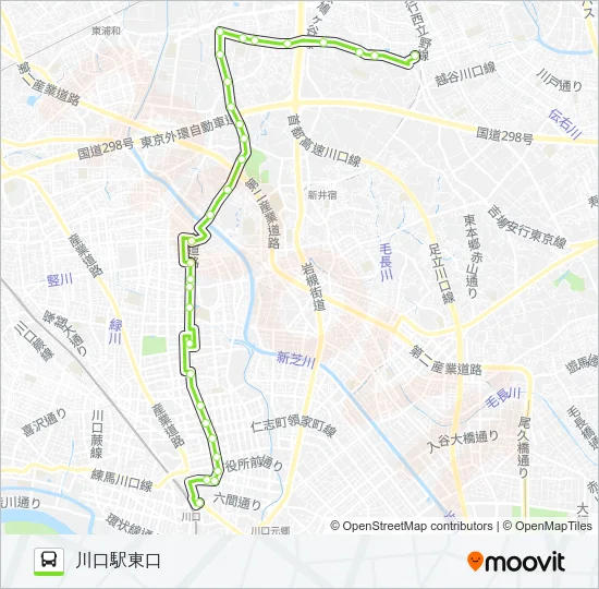 川19 バスの路線図