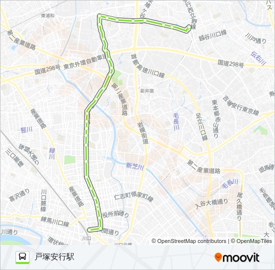 川19 Bus Line Map