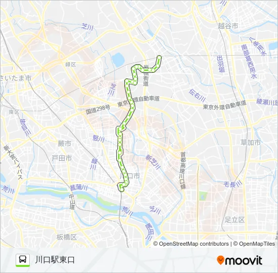 川20 バスの路線図