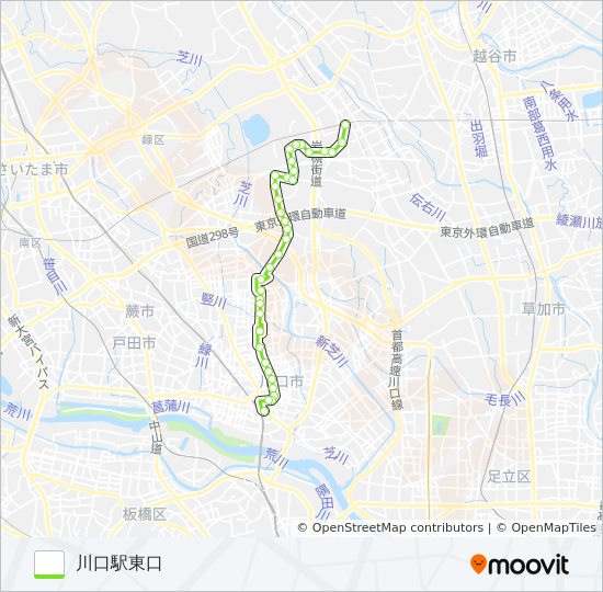 川20 Route: Schedules, Stops & Maps - 川口駅東口 (Updated)