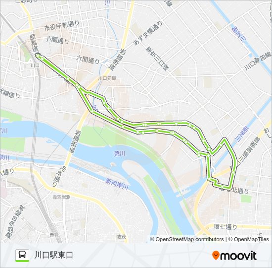 川21 バスの路線図
