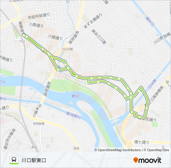 川21 バスの路線図