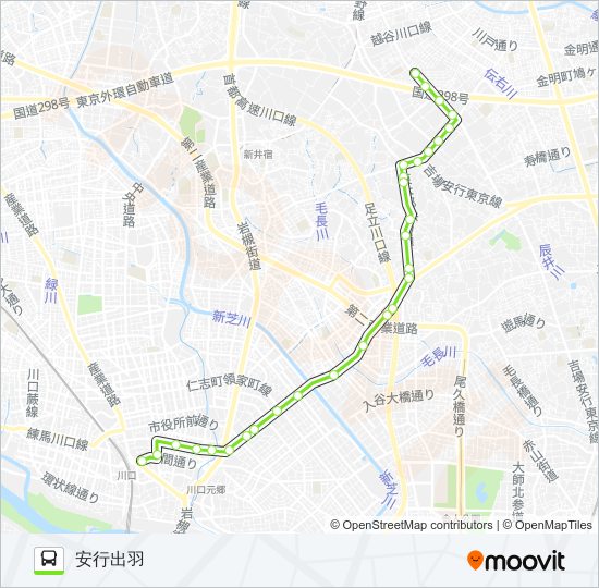 川22 バスの路線図