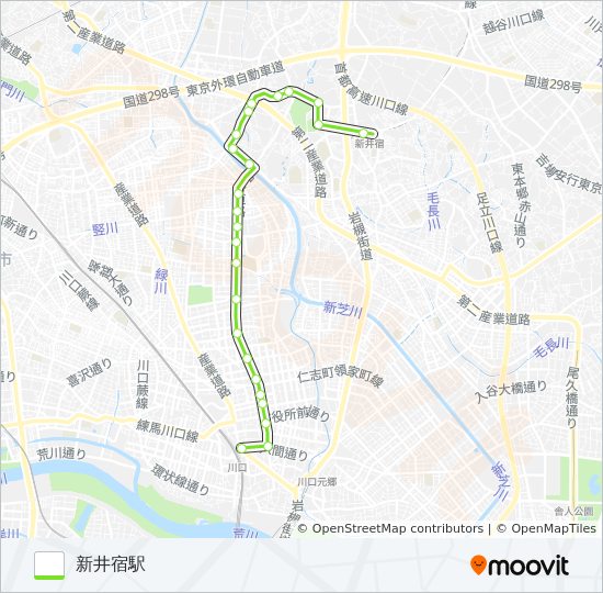 川23 バスの路線図