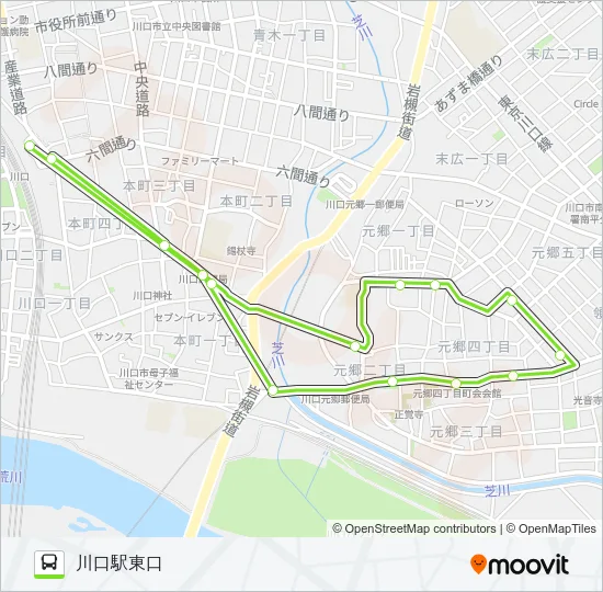 川24 バスの路線図