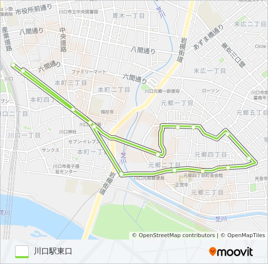川24 バスの路線図