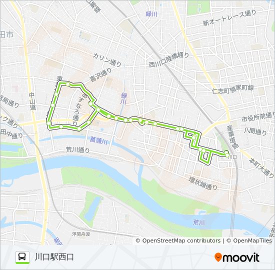 川50 bus Line Map