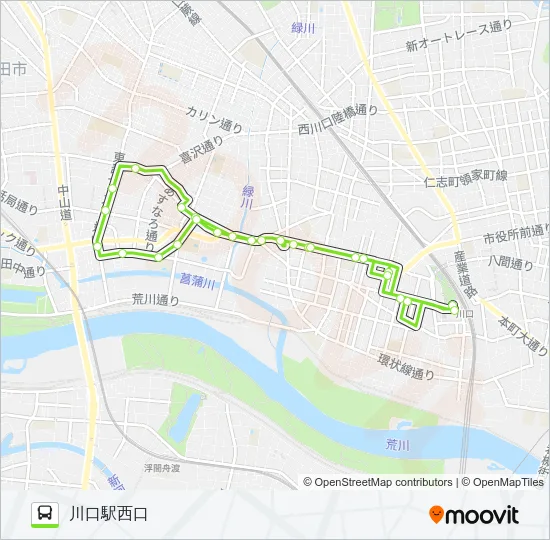 川50 バスの路線図