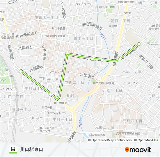 川80 Bus Line Map