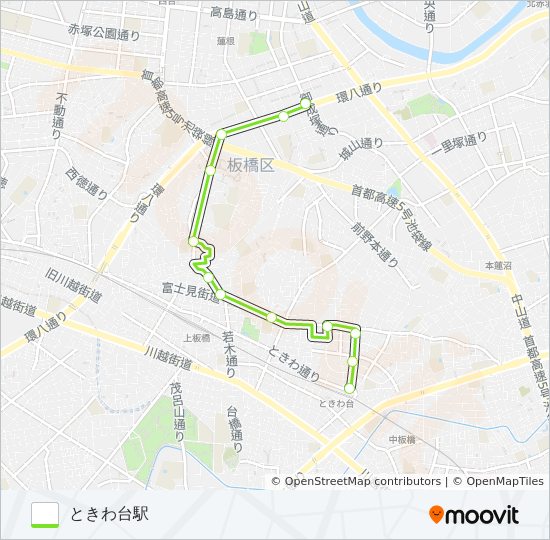 常01 bus Line Map