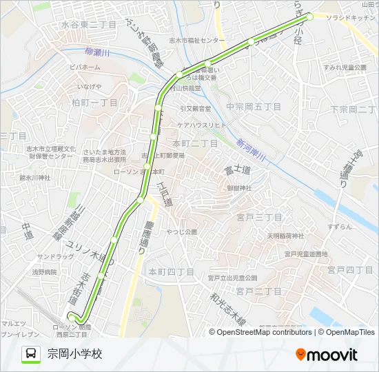 志80 バスの路線図