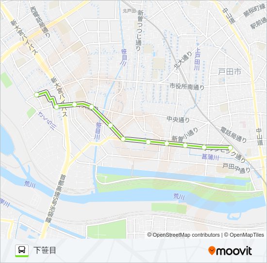 戸52 bus Line Map