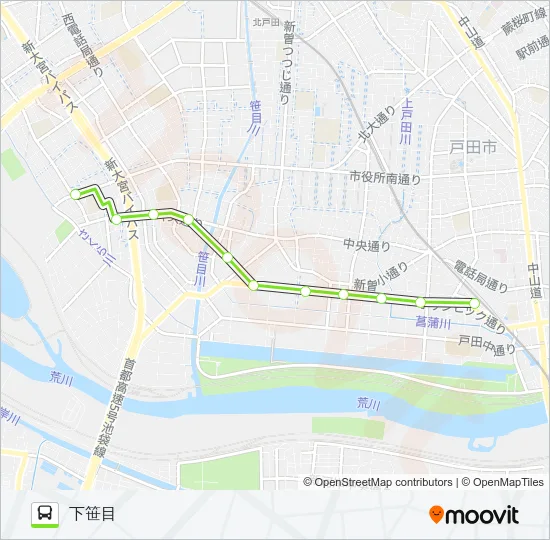 戸52 バスの路線図