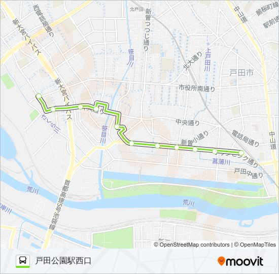 戸52 bus Line Map