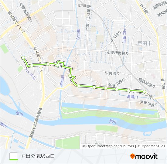 戸52 バスの路線図