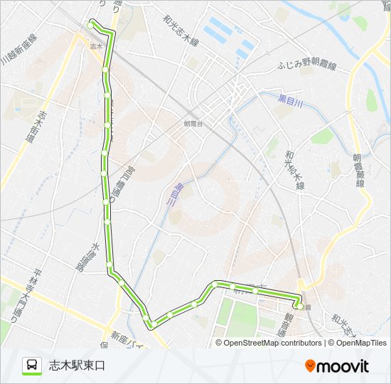 朝11 バスの路線図