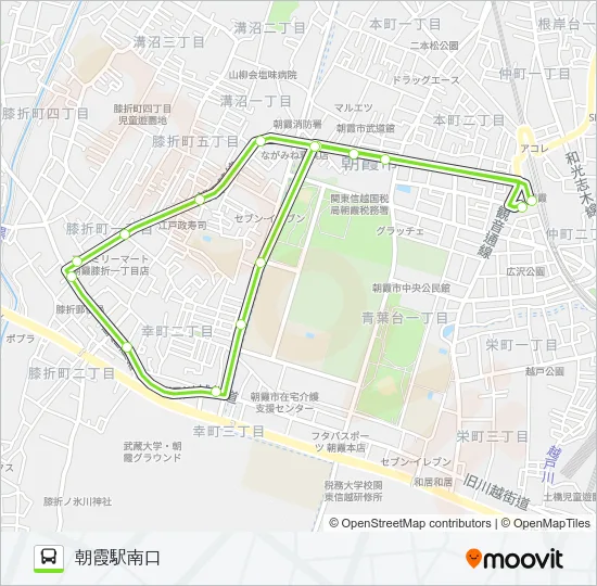 朝13 Bus Line Map