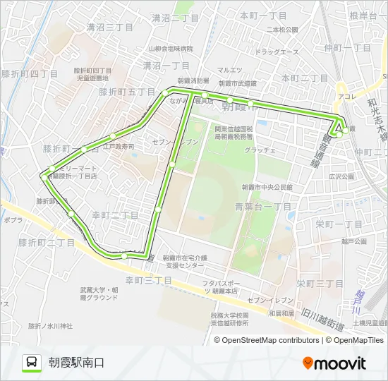 朝13 Bus Line Map