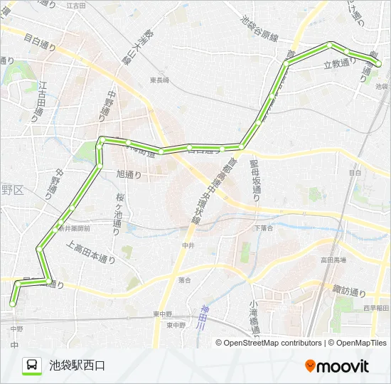 池11 バスの路線図