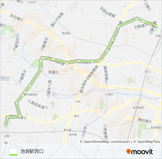 池11 バスの路線図