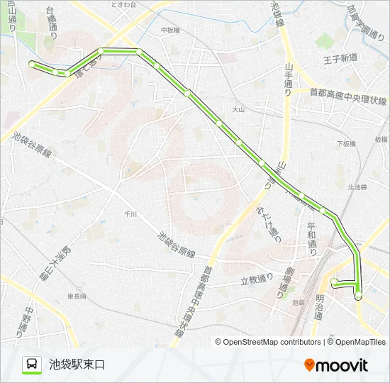 池55 バスの路線図