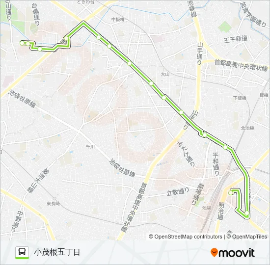 池55 Bus Line Map