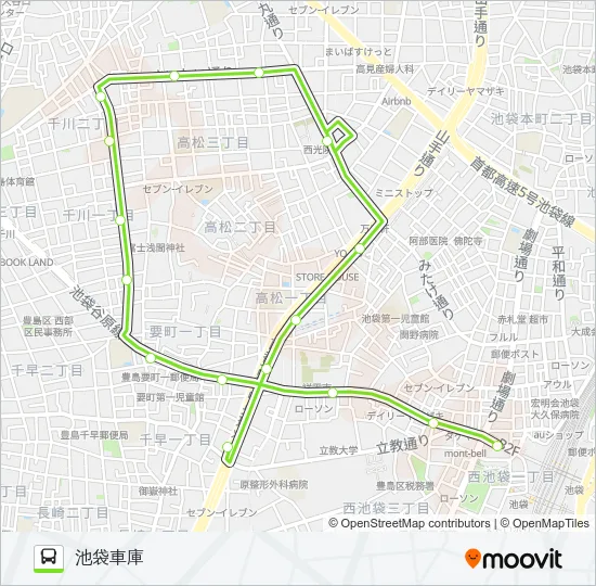 池83 バスの路線図