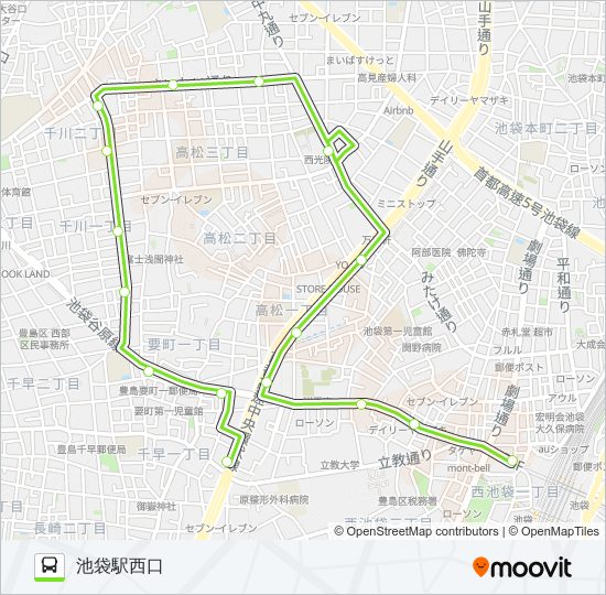 池83 バスの路線図