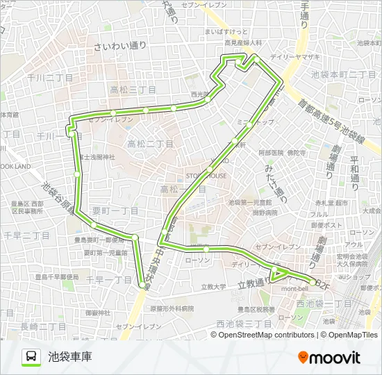 池84 バスの路線図