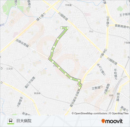 池85 バスの路線図