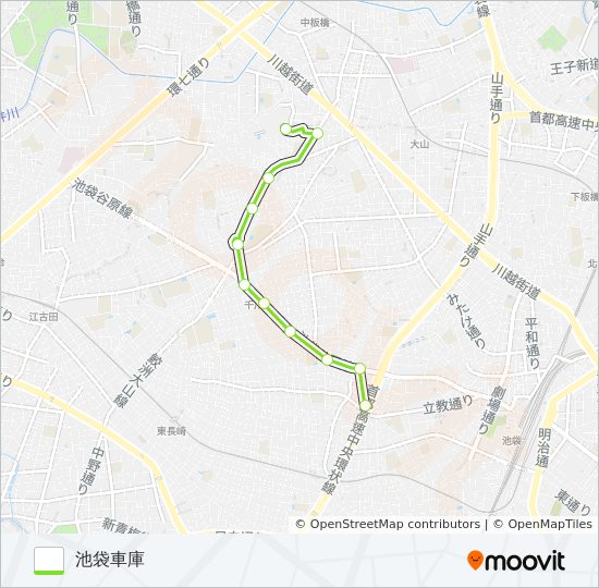 池85 バスの路線図