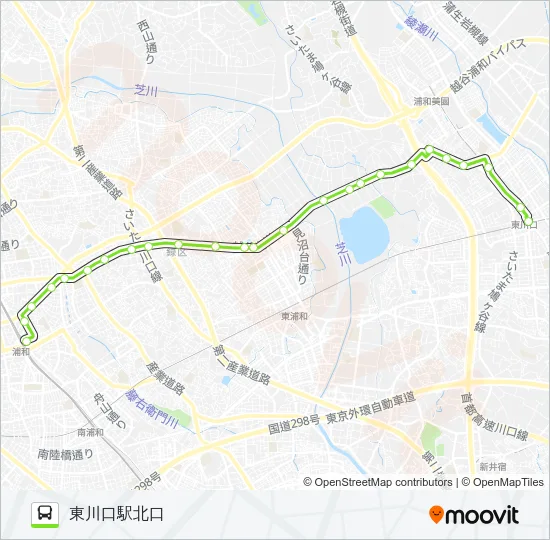 浦01 バスの路線図