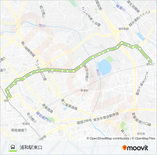 浦01 バスの路線図