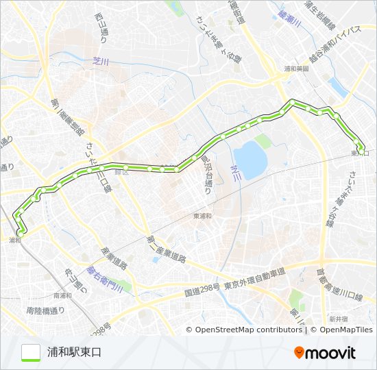 浦01ルート スケジュール 停車地 地図 浦和駅東口 アップデート済み