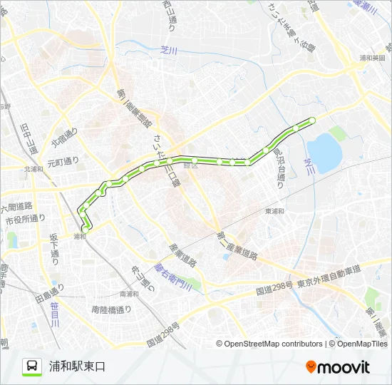 浦03 Bus Line Map