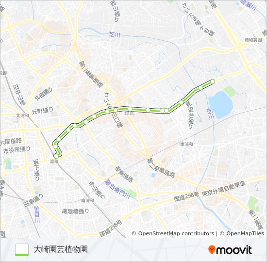 浦03 バスの路線図
