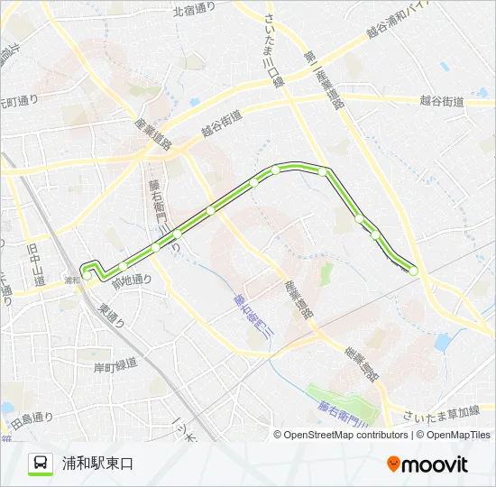 浦05 バスの路線図