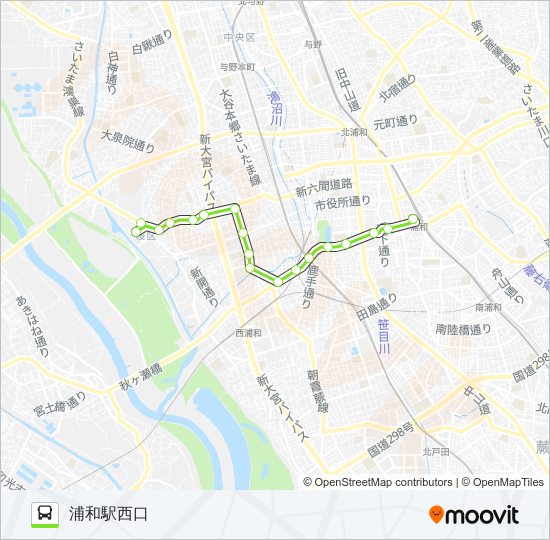 浦11 bus Line Map