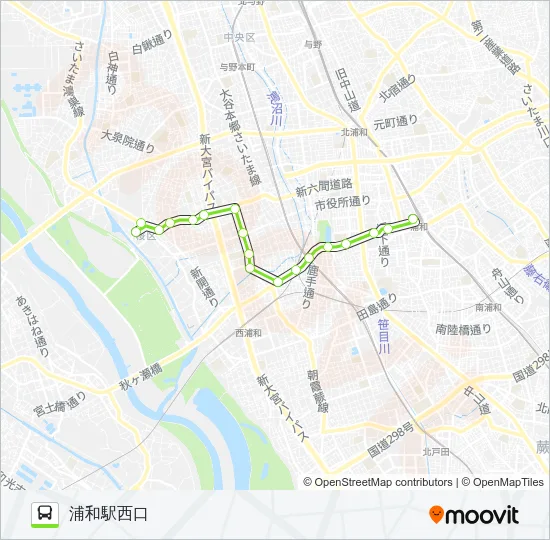 浦11 Bus Line Map
