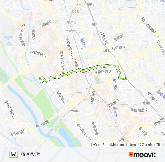 浦12 bus Line Map