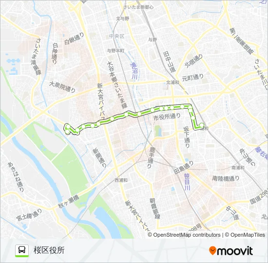 浦12 Bus Line Map