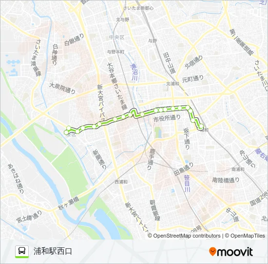 浦12 Bus Line Map