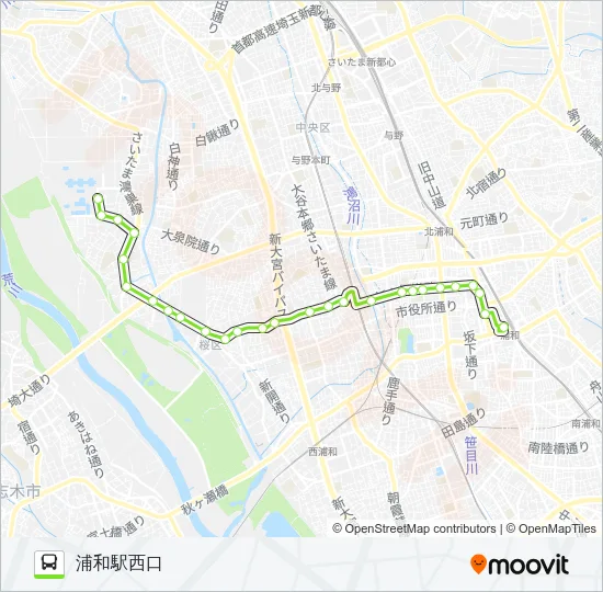 浦13 Bus Line Map