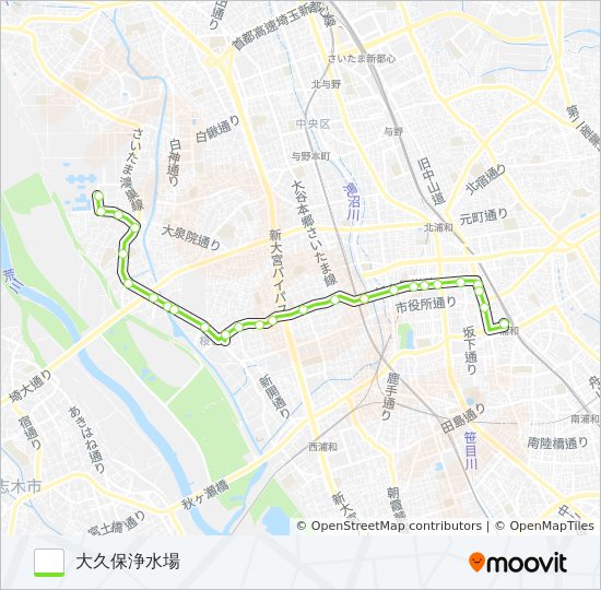 浦13 バスの路線図