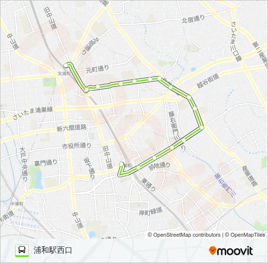 浦51 Bus Line Map