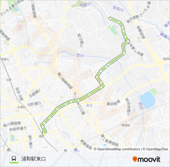 浦91ルート スケジュール 停車地 地図 浦和駅東口 アップデート済み