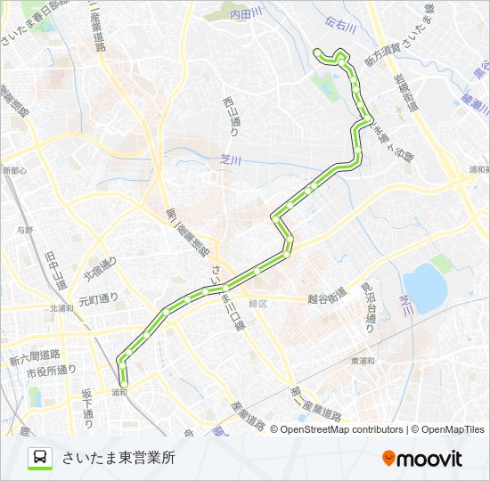 浦91 バスの路線図