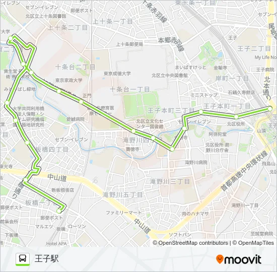 王22 バスの路線図